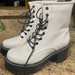 White Dr. Marten Inspired boots